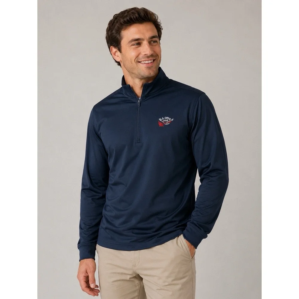 Saint Canary Men Medium Blue Golf Sweater Pullover Preppy Classic